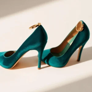 Emerald Satin Pump