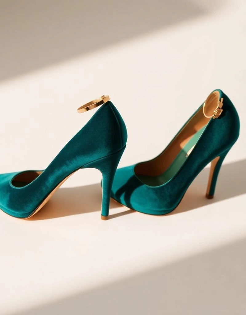 Emerald Satin Pump